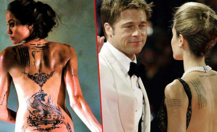 Angelina, Brad Pitt'i vücudundan da siliyor