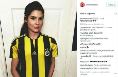 Amanda Cerny'den bu kez Fenerbahçe paylaşımı geldi