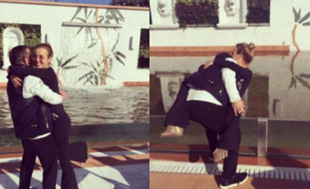 Ali Ağaoğlu'nun kucağına atladı, sonrasında...