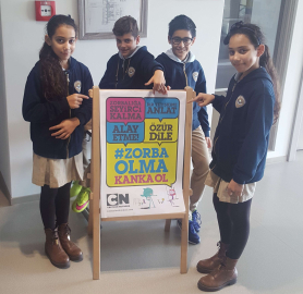 63 okul, 25 bin öğrenci “Zorba Olma Kanka Ol” dedi