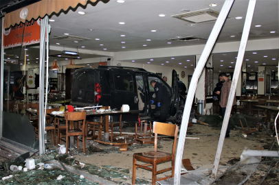 Gasp ettiği araç ile köfteciye dalan katil zanlısı 230 promil alkollü çıktı