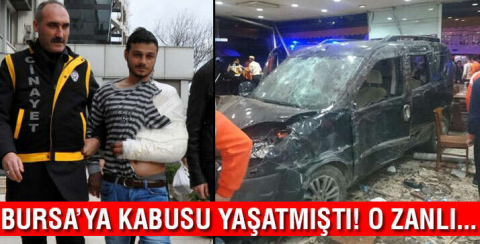 Bursa'da gasp ettiği araçla köfteciye dalan katil zanlısı tutuklandı