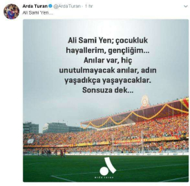 Arda Turan'dan Ali Sami Yen paylaşımı