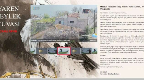 Karacabey’deki masalsı hikâyenin baş aktörü Yaren  Leylek, evlere konuk oluyor