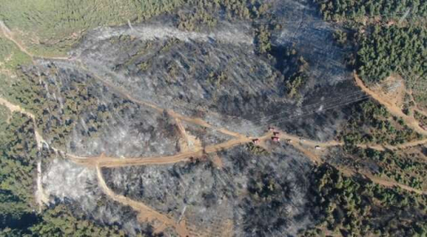 Yangının korkunç izleri gün ışıklarıyla ortaya çıktı
