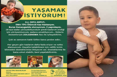 Bursalı SMA hastası Sefa yardım bekliyor