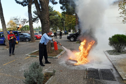 Osmangazi'de yangın tatbikatına tam not