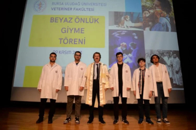 Bursa'da veteriner hekim adayları beyaz önlüklerini giydi