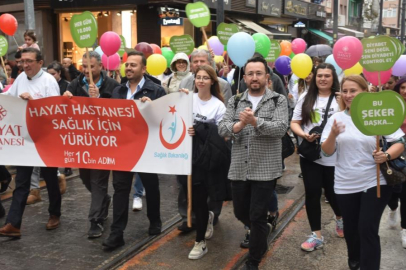 Diyabete dikkat çekmek için yürüdüler