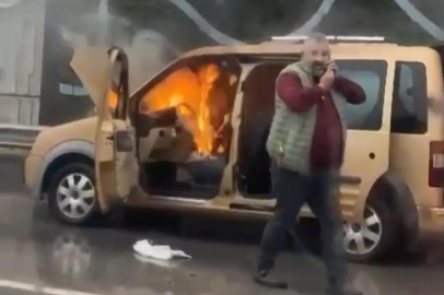 Bursa'da 3 araç alev alev yandı