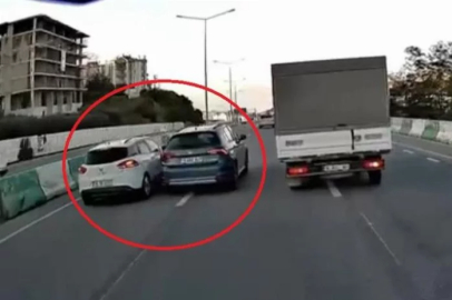 Sürücünün refleksi kazayı böyle önledi