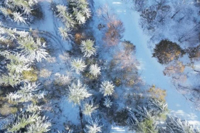 Ünlü turizm merkezinde kış manzarası