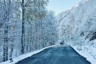 İnegöl'de kar manzaraları kartpostallık görüntüler oluşturdu