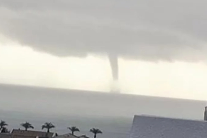 İzmir açıklarında hortum görüldü