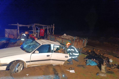 İki otomobil kafa kafaya çarpıştı: 1 ölü, 3 yaralı