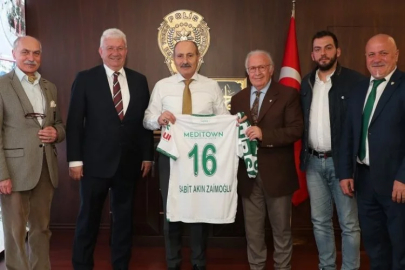 Bursaspor yönetiminden, Bursa İl Emniyet Müdürüne ziyaret