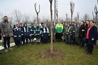 Kadınlar Günü’nde erguvan fidanları toprakla buluştu