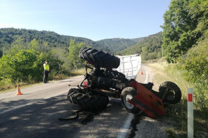 Tokat’ta traktör devrildi: 1 yaralı