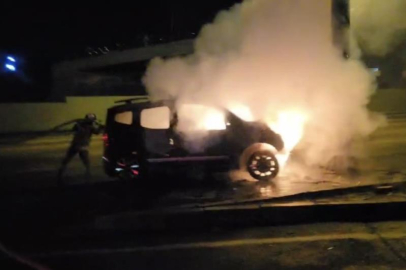 Refüje dalan sürücü camdan fırladı, araç alev topuna döndü