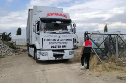 Deprem bölgesine Osmangazi eli