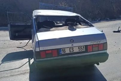 Bursa’da kontrolden çıkan otomobil takla attı: 2 yaralı