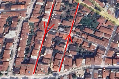 İnegöl'deki 2 sokakta tek yön uygulaması başladı