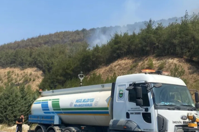 İnegöl'den Bilecik'e su tankeri ve personel desteği