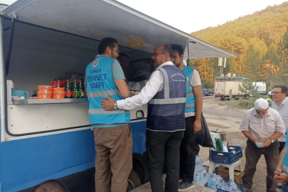 Orhaneli Belediyesi’nden yangın bölgesine tam destek