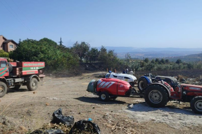 Mudanya'da çöplük yangını büyümeden söndürüldü