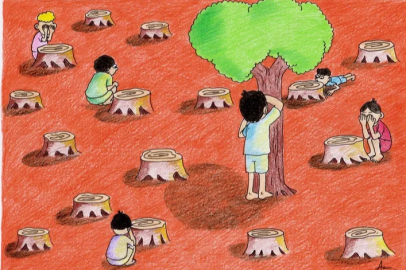 Nilüfer'de doğan umut: Karikatürlerle doğanın yeniden doğuşu