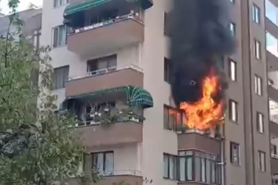 Bursa'da 7 katlı apartmanda korku dolu anlar