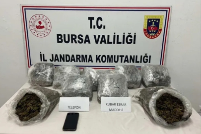 Bursa’da şok baskında 8 kilo 900 gram esrar ele geçirildi