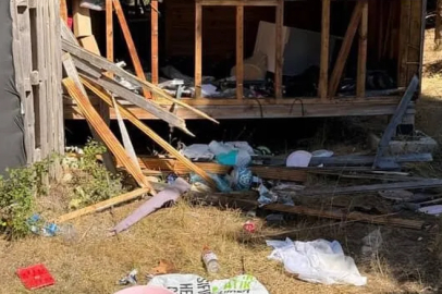 Uludağ'da ayılar barakalara girdi, ortalık darmadağın oldu