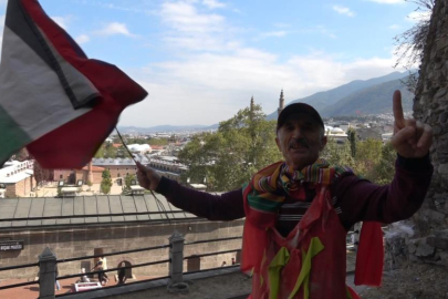 Bursalı tiyatrocu Bahtiyar Keskin'den Filistin'deki çocuklar için anlamlı destek