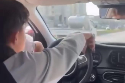 Bursa'da trafikte tehlikeli 'makas': Direksiyon tutuşu pes dedirtti