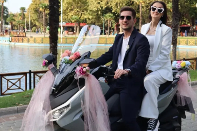 Bursa’da motosikletli düğün konvoyu