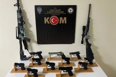 Gemlik'te ruhsatsız silah imalatına 4 gözaltı