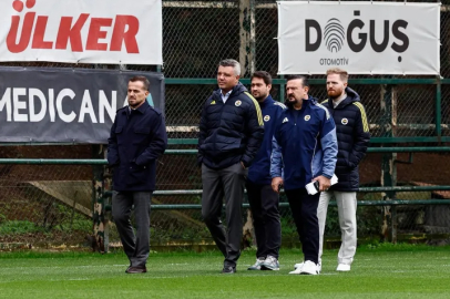 Fenerbahçe'de Başkan Saran idmanı takip etti