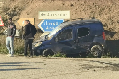 Bursa'da çarpışmanın etkisiyle kanala uçtu