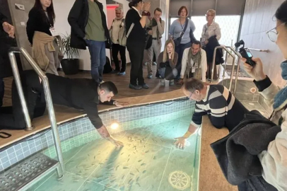 Alman turistler Bursa'da medikal termale hayran kaldı