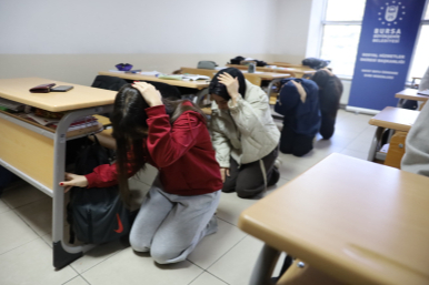 YKS Hazırlık Merkezi’nde deprem ve tahliye tatbikatı