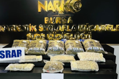 Bursa’da uyuşturucu operasyonu : 15 kilo esrar ele geçirildi