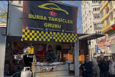 Bursa'da taksicilerden şehitler için anlamlı hayır