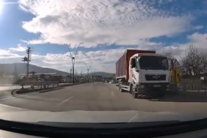 Bursa'da  ters şeritte dehşet anları