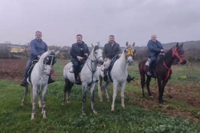 Bursa'da başkanlar ata binerek stres attı