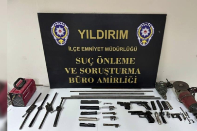 Bursa'da kaçak silah atölyesine operasyonu