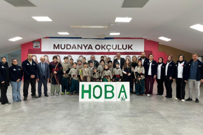 Mudanya'da öğrencilere yönelik okçuluk etkinliği büyük ilgi gördü