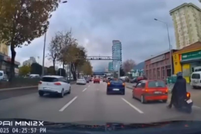 Bursa'da motorcu ölümden döndü