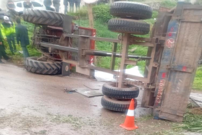 Gemlik Belediyesine ait traktör kaza yaptı: 1 ölü