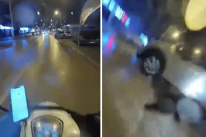 Bursa'da aniden yola çıkan cip motosikletle çarpıştı